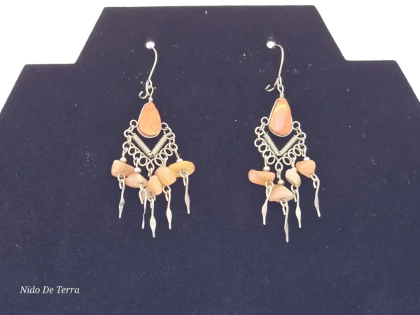 Aretes artesanales de piedras (Estilo 1)