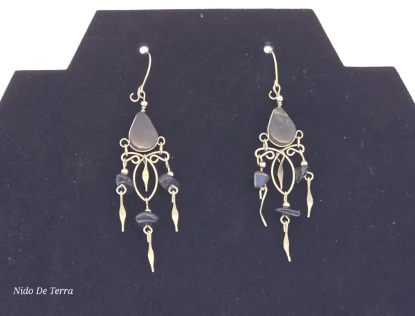 Aretes artesanales de piedras (Estilo 4)
