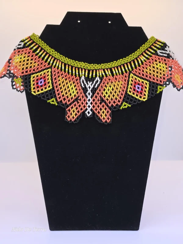 Juego de aretes y collar multicolor - Imagen 2
