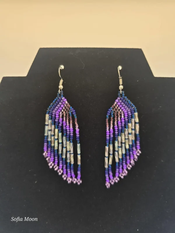Juego de collar de cuentas turquesas largas y aretes a juego - Imagen 5