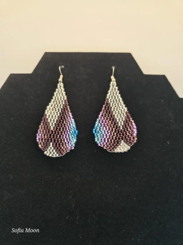 Juego de collar y aretes de cuentas geométricas - Imagen 6