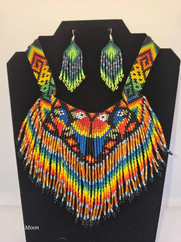 Juego de collar y aretes con diseño de mariposa - Imagen 3
