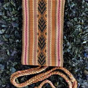 Faja Artesanal de Telar con Rayas Tierra