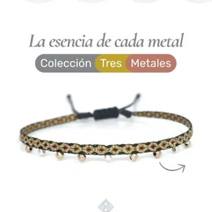 Pulsera Artesanal Delicada, Colección Tres Metales