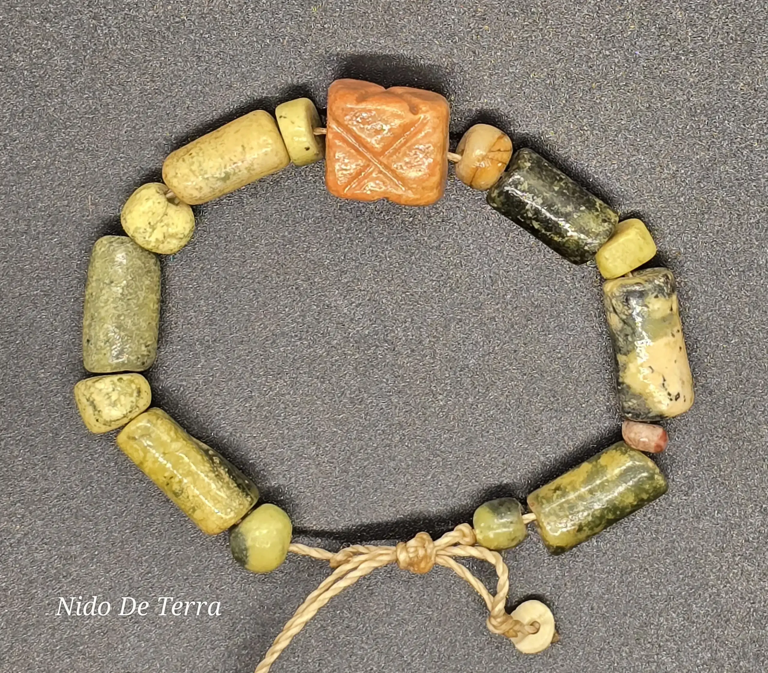 SPIRALL COLLECTIVE - BRACELETS CHAVIN GREEN JADE STONES