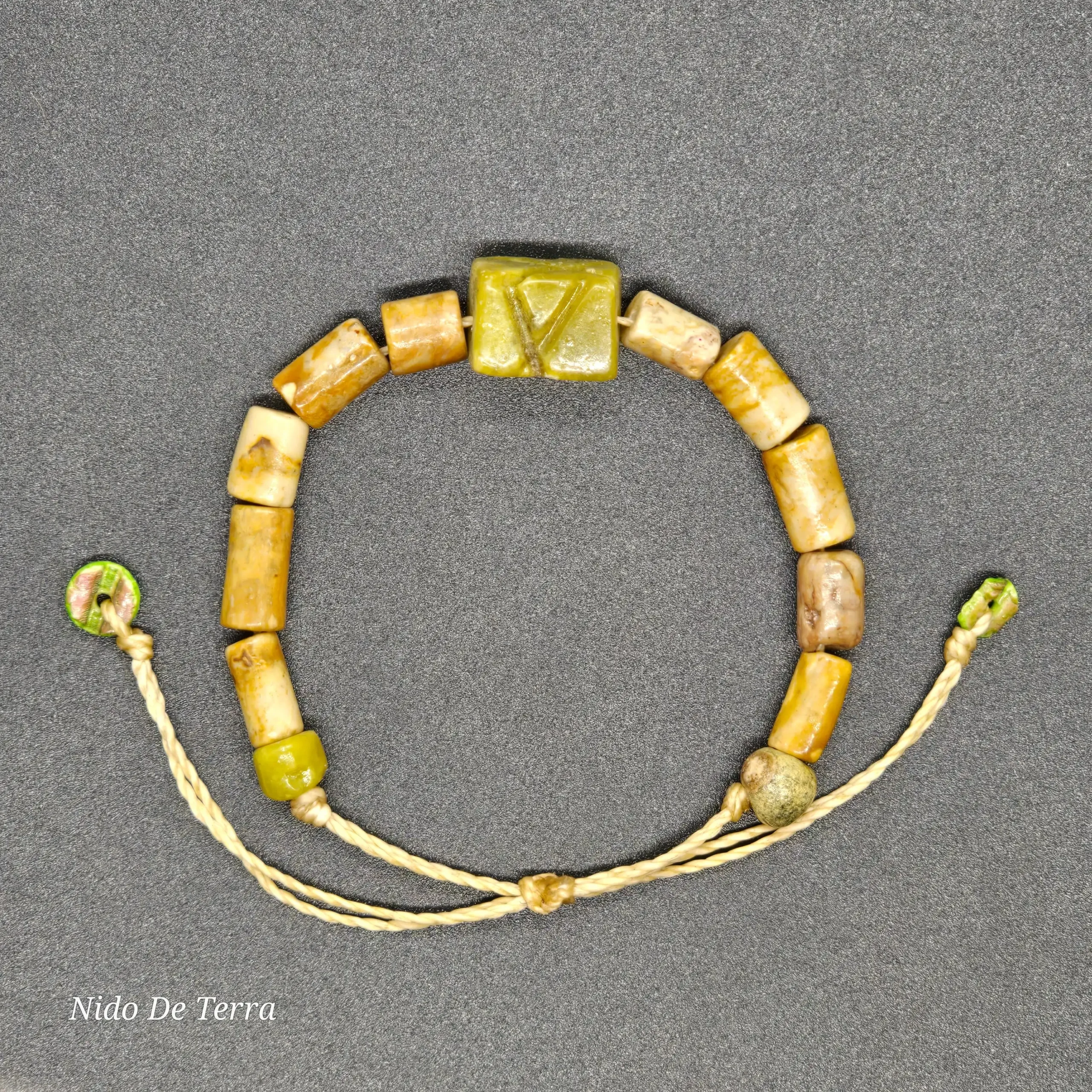 SPIRALL COLLECTIVE - BRACELETS CHAVIN GREEN JADE STONES