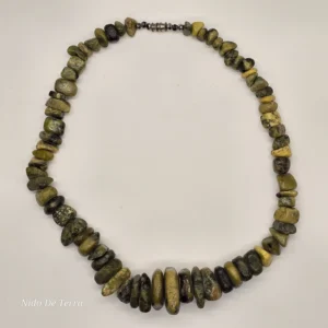 SPIRALL COLLECTIVE - NECKLACE CHAVIN GREEN JADE STONES